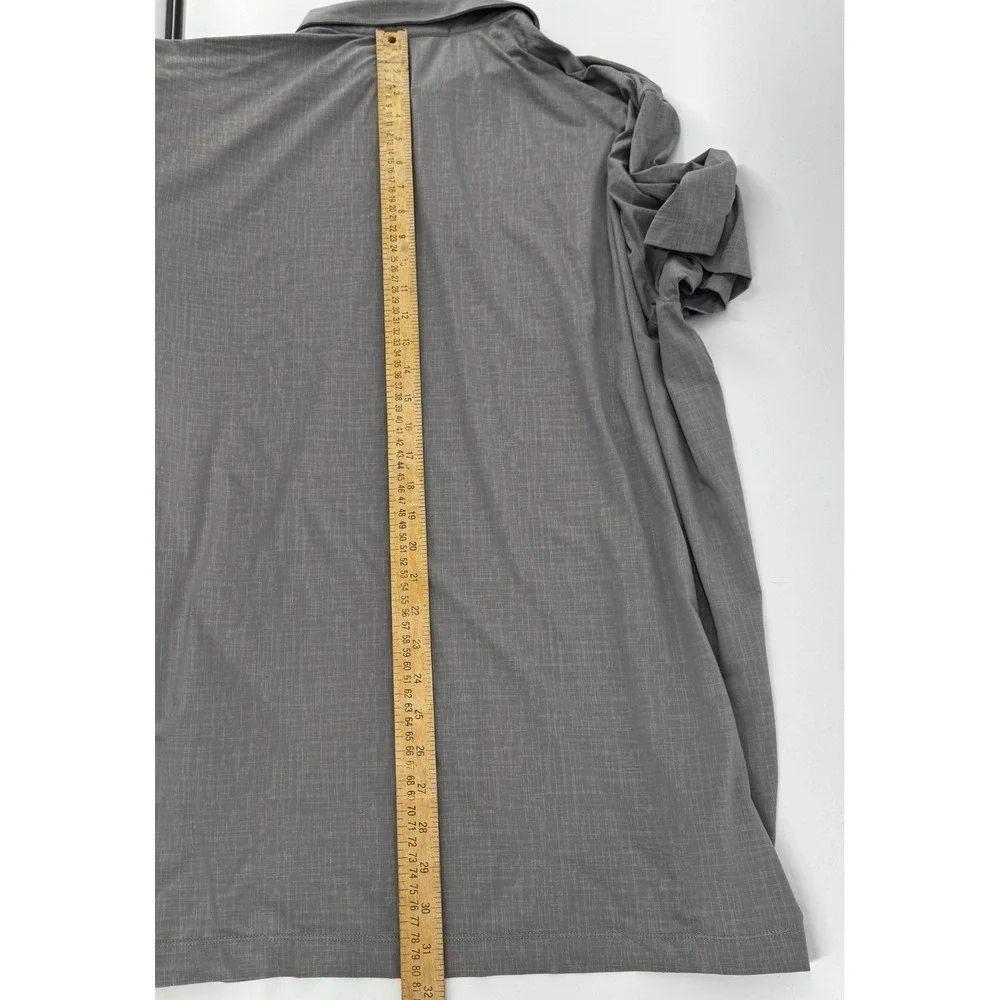 Nike Tiger Woods Collection Polo Shirt Mens 2XL Gray Solid Dri-Fit Golf TW